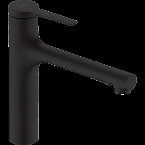 Смеситель для кухни Hansgrohe Zesis M33 74801670 черный матовый купить в интернет-магазине сантехники Sanbest