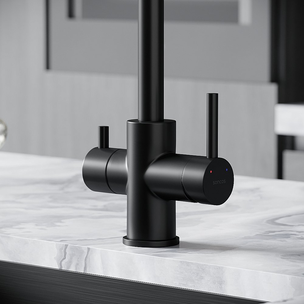 Смеситель для кухни Sancos Vela SC4013MB черный матовый купить в интернет-магазине сантехники Sanbest