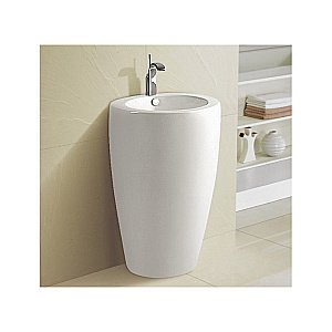 Раковина напольная WeltWasser WW LEERBACH 4949 GL-WT 49 белая купить в интернет-магазине Sanbest