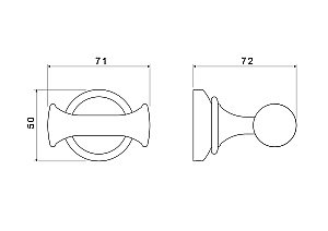 Крючок двойной Aquatek Классик AQ4502PG золото полированное купить в интернет-магазине сантехники Sanbest