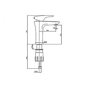 Смеситель для раковины PAINI Verona VRCR205KM хром купить в интернет-магазине сантехники Sanbest