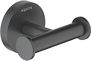 Крючок двойной Aquatek Оберон AQ4202MB черный матовый купить в интернет-магазине сантехники Sanbest
