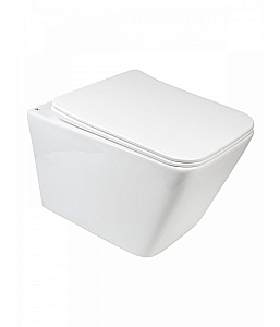 Унитаз подвесной Agger AT10150 безободковый, с инсталляцией, смыв торнадо, с крышкой микролифт, белый глянцевый купить в интернет-магазине Sanbest