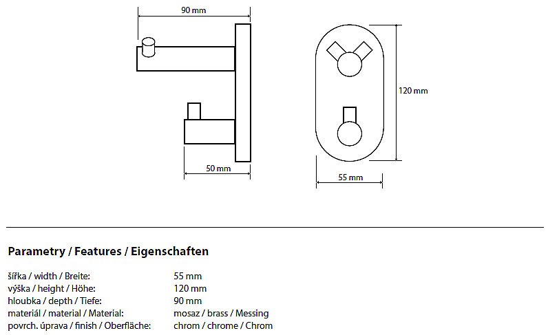 Крючок Bemeta Omega 104405222 купить в интернет-магазине сантехники Sanbest
