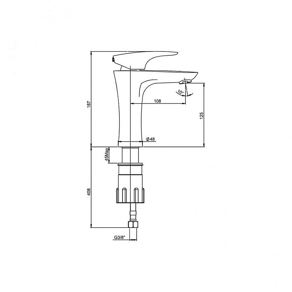 Смеситель для раковины PAINI Verona VRCR205KM хром купить в интернет-магазине сантехники Sanbest