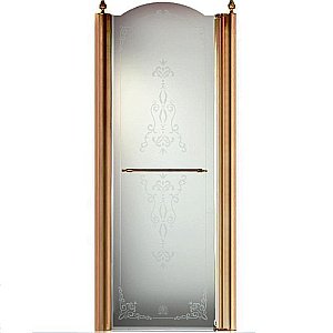 Душевая дверь Migliore Diadema 27436 80 стекло матовое с декором/профиль бронза правая купить в интернет-магазине Sanbest