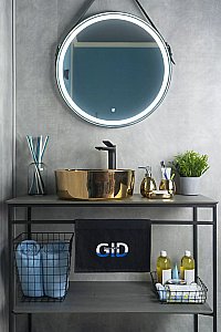 Раковина накладная Gid 40 D1342h015 53331 золото купить в интернет-магазине Sanbest
