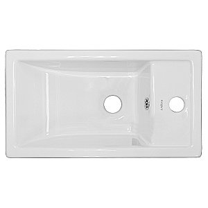 Тумба с раковиной подвесная Loranto KANTRI 45 раковина Фостер 45, белый глянец, правая для ванной в интернет-магазине Sanbest