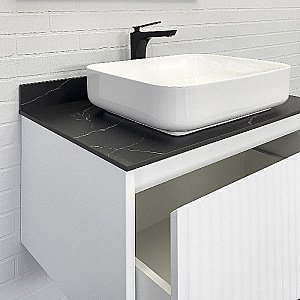 Тумба с раковиной Comforty Марсель 75 (T-Y9378) белая для ванной в интернет-магазине Sanbest