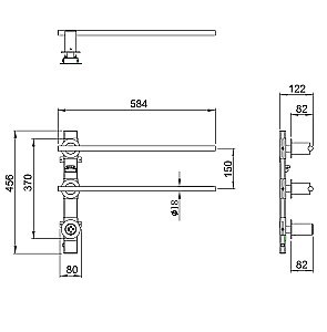 Полотенцесушитель электрический встраиваемый WONZON & WOGHAND DORTMUND WW-A362-GM темный графит купить в интернет-магазине сантехники Sanbest