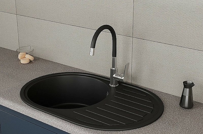 Смеситель для кухни Rush Siple SI7335-60Black купить в интернет-магазине сантехники Sanbest