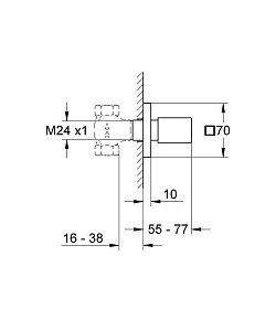 Накладная панель скрытой вентильной головки Grohe Eurocube 19910000 купить в интернет-магазине сантехники Sanbest