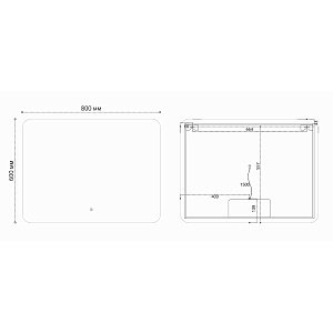 Зеркало LED Vincea VLM-3BE100-2 100×80 в ванную от интернет-магазине сантехники Sanbest