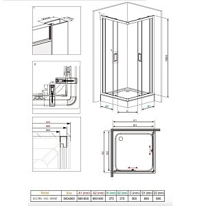 Душевой уголок Damixa Skyline DX35WG-403-090MT 90х90 купить в интернет-магазине Sanbest