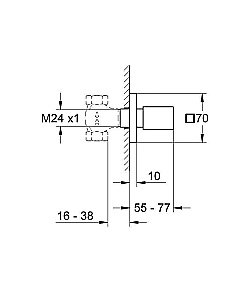 Накладная панель скрытой вентильной головки Grohe Eurocube 19910000 купить в интернет-магазине сантехники Sanbest