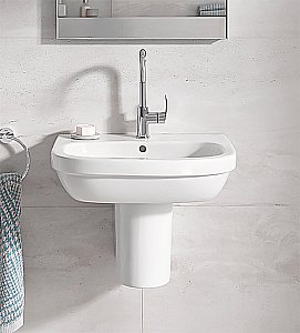 Раковина на полупьедестале Grohe Euro Ceramic 59,5 белая купить в интернет-магазине Sanbest