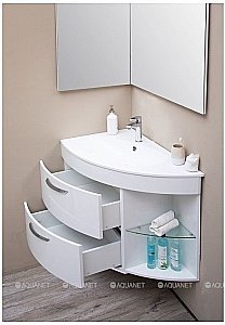 Зеркало De Aqua Трио Люкс 90 L/R белый в ванную от интернет-магазине сантехники Sanbest