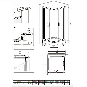 Душевой уголок Damixa Skyline DX35WG-403-090MT 90х90 купить в интернет-магазине Sanbest