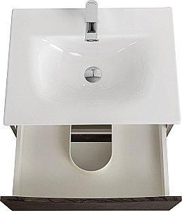 Тумба с раковиной BelBagno MARINO-CER-N-600-2C-SO-RNG-P Rovere Nature Grigio для ванной в интернет-магазине Sanbest