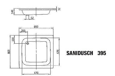 Душевой поддон Kaldewei Sanidusch 395 80х80 купить в интернет-магазине Sanbest