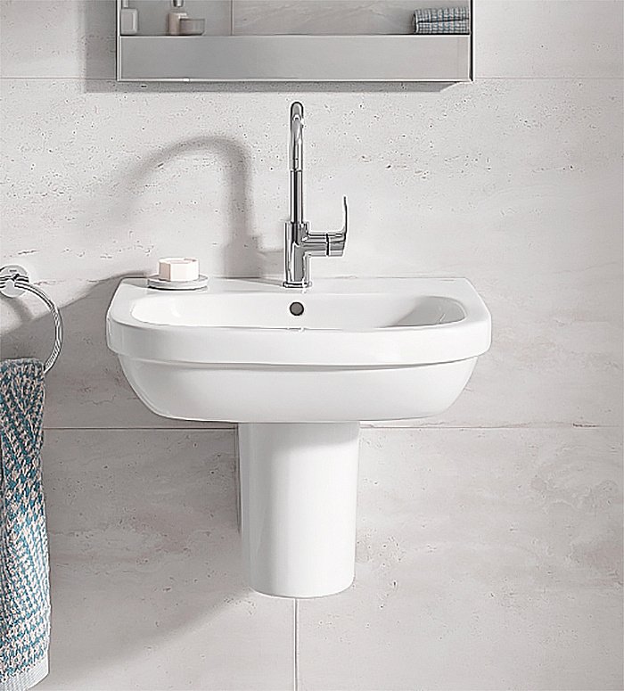 Раковина на полупьедестале Grohe Euro Ceramic 59,5 белая купить в интернет-магазине Sanbest