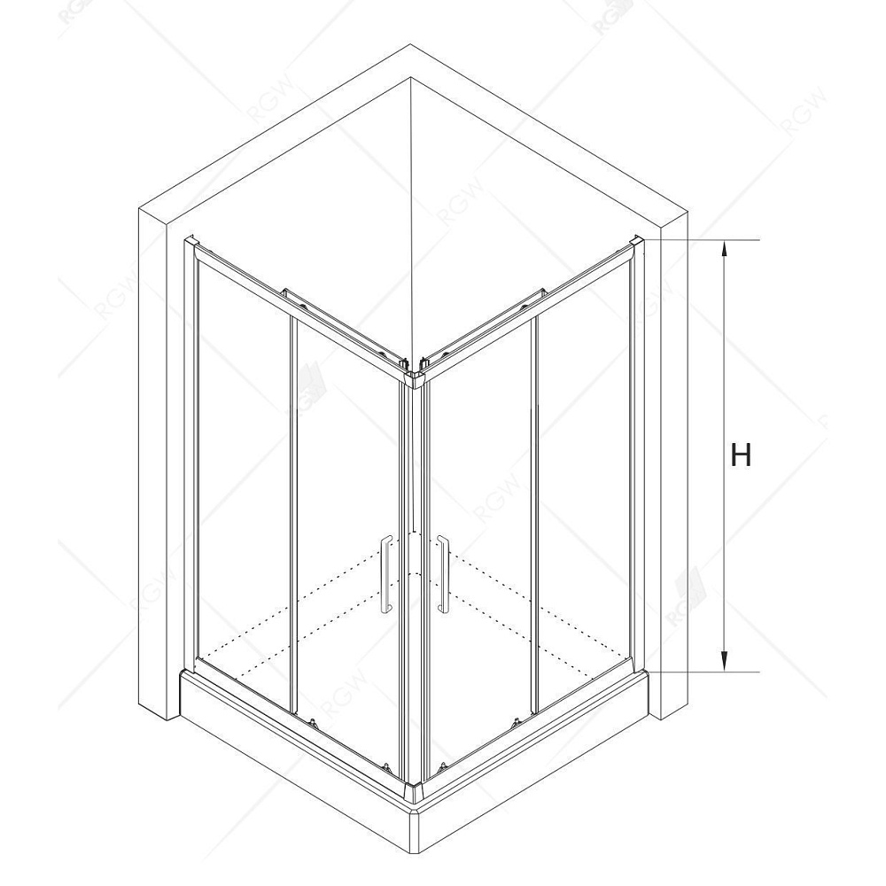 Душевой уголок RGW Classic CL-34B 80x80 купить в интернет-магазине Sanbest