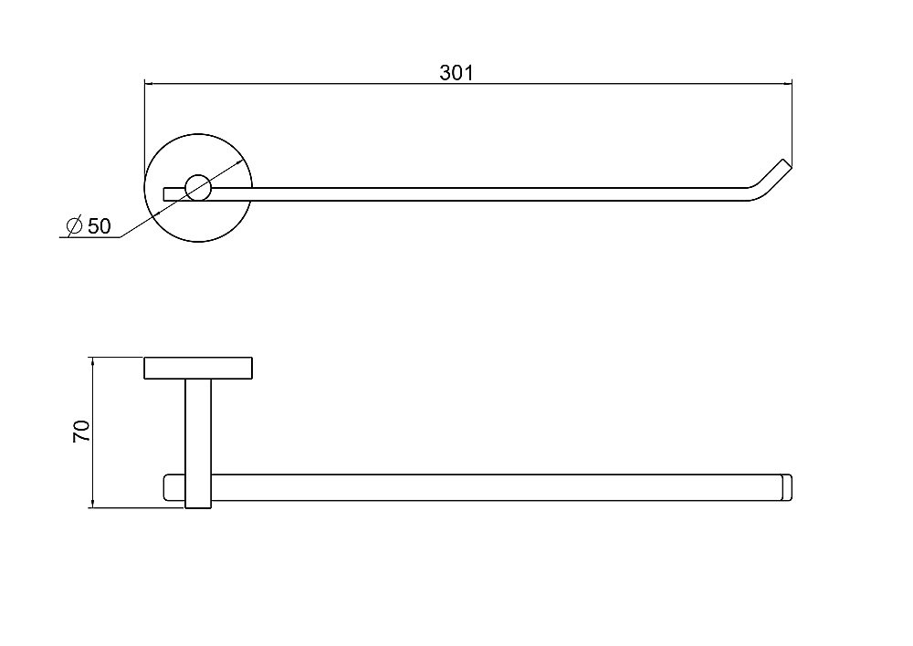 Полотенцедержатель Aquatek Бетта AQ4619BGM 30 оружейная сталь купить в интернет-магазине сантехники Sanbest