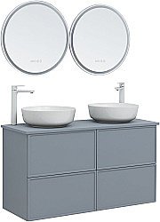 Тумба с раковиной Aquanet Арт 120 мисти грин для ванной в интернет-магазине Sanbest