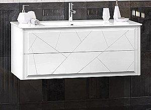 Тумба для раковины Опадирис ЛУИДЖИ 00-00007152 120 белая матовая купить в интернет-магазине сантехники Sanbest