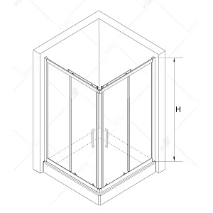 Душевой уголок RGW Classic CL-34B 80x80 купить в интернет-магазине Sanbest