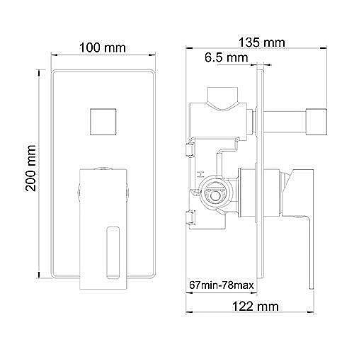 Смеситель для душа WasserKRAFT Alme 1541 купить в интернет-магазине сантехники Sanbest