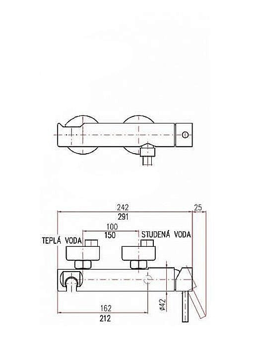 Смеситель для душа Rav-Slezak SEINA SE980.5CMAT купить в интернет-магазине сантехники Sanbest
