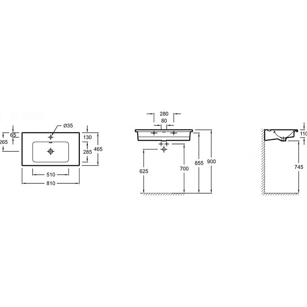 Раковина Jacob Delafon VOX 81 EB2104-DD2 серая купить в интернет-магазине Sanbest