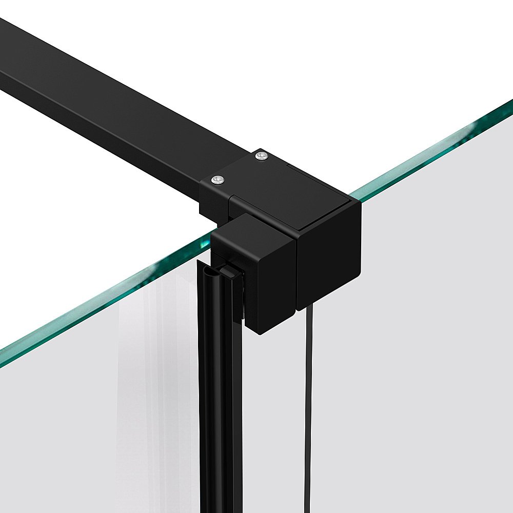 Душевая перегородка Vincea Walk-In VSW-1WSL120GSB 120 профиль черный матовый/стекло янтарь купить в интернет-магазине Sanbest