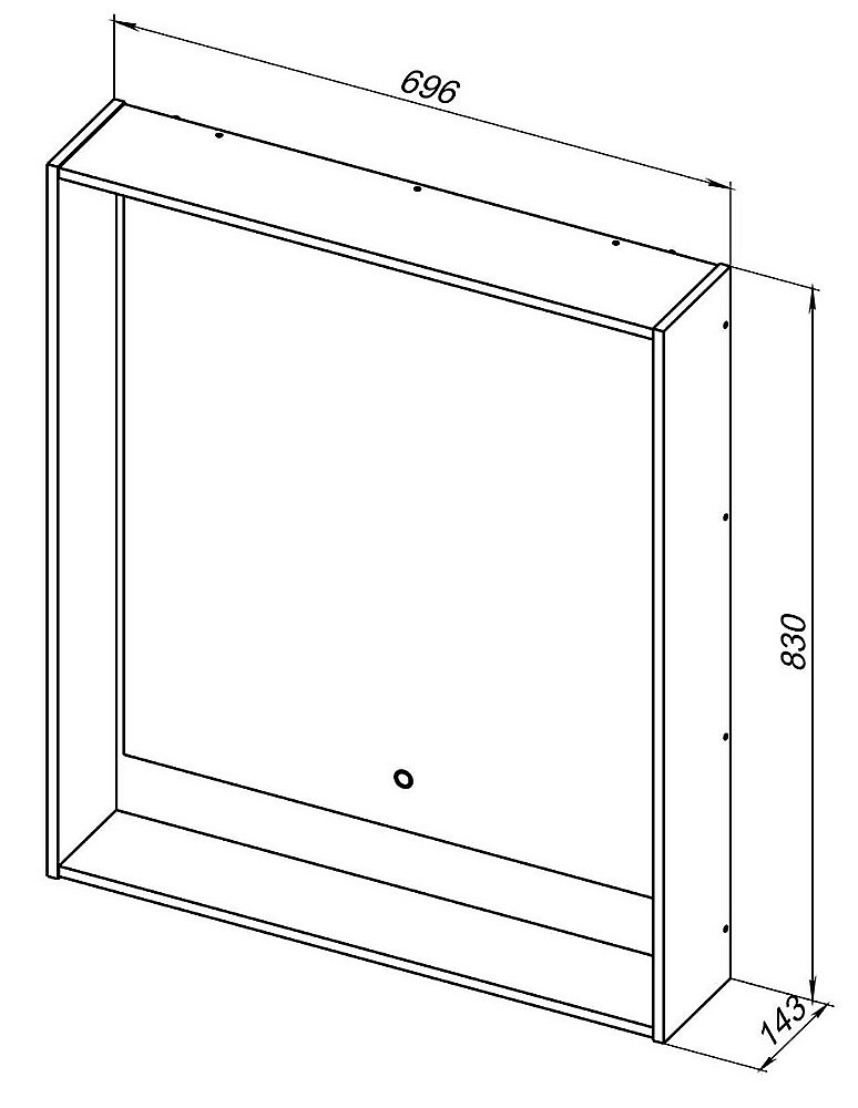 Зеркало Aquanet Милан 336404 70 дуб светлый в ванную от интернет-магазине сантехники Sanbest