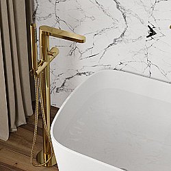 Смеситель для ванны WasserKRAFT Ems 7600 7621 золото купить в интернет-магазине сантехники Sanbest