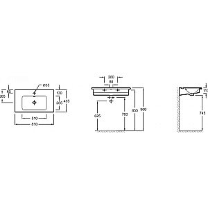 Раковина Jacob Delafon VOX 81 EB2104-DD2 серая купить в интернет-магазине Sanbest