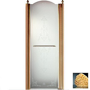 Душевая дверь Migliore Diadema ML.DDM-22.581.TR.BR 80 стекло прозрачное с декором/профиль бронза правая купить в интернет-магазине Sanbest