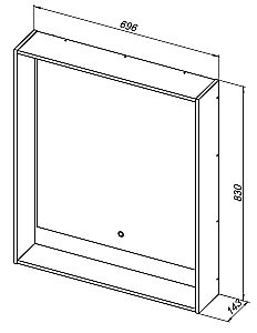 Зеркало Aquanet Милан 336404 70 дуб светлый в ванную от интернет-магазине сантехники Sanbest
