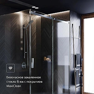 Душевой уголок Roca Area 120x80 стекло прозрачное/профиль хром купить в интернет-магазине Sanbest