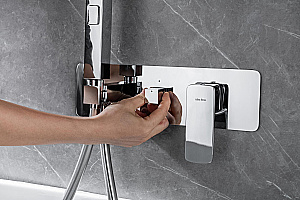 Смеситель для ванны Allen Brau Infinity 5.21007-BN никель брашированный купить в интернет-магазине сантехники Sanbest