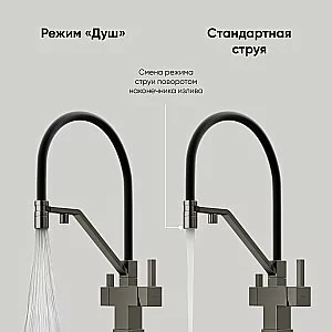 Смеситель для кухни Sancos Loro SC4007GG вороненая сталь купить в интернет-магазине сантехники Sanbest