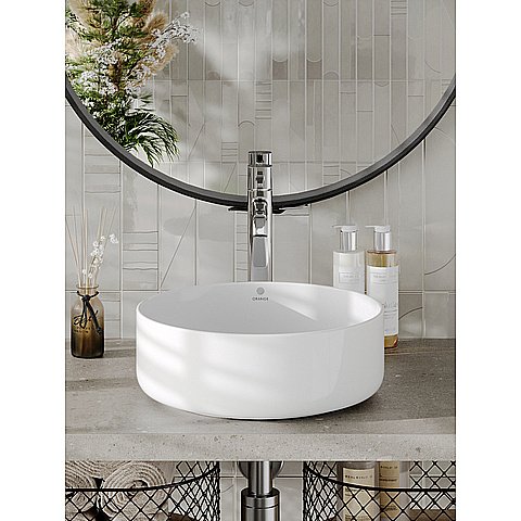 Раковина накладная Orange 36 B09-360W белая купить в интернет-магазине Sanbest