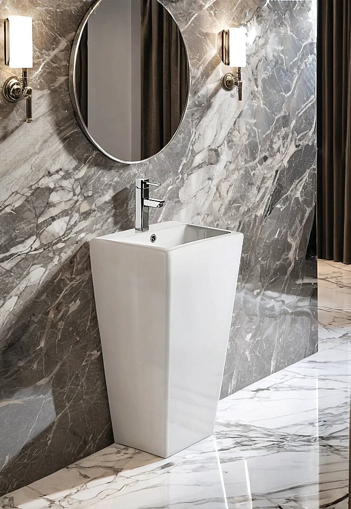 Напольная раковина CeruttiSpa Vito 44 CT7663 белая купить в интернет-магазине Sanbest