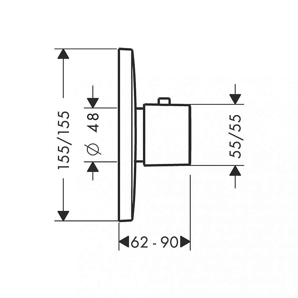 Смеситель для душа Hansgrohe PuraVida 15772400 белый/хром купить в интернет-магазине сантехники Sanbest