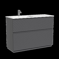 Тумба с раковиной Sancos Folk Floor FL120FLGS/FL120FRGS Grey soft для ванной в интернет-магазине Sanbest