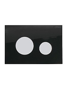 Кнопка для инсталляции Cezares LUX-GN-BORO-C черная глянцевая, хром купить в интернет-магазине сантехники Sanbest
