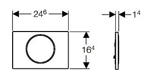 Кнопка для инсталляции Geberit Sigma 10 115.758.KM.5 купить в интернет-магазине сантехники Sanbest