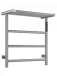 Полотенцесушитель электрический с полкой WONZON & WOGHAND BONN, Брашированный никель (WW-AL402-BR) купить в интернет-магазине сантехники Sanbest