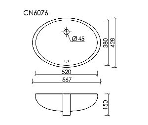 Раковина Ceramica Nova Element CN6076 белая купить в интернет-магазине Sanbest